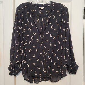 Anthropologie oversized blouse small Like New